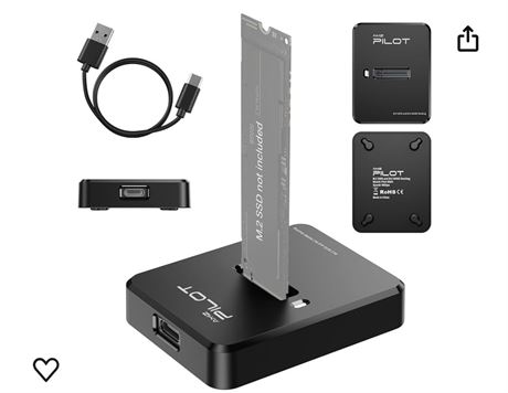 M.2 NVMe & SATA to USB C Docking Station, M.2 SSD to USB A C Reader Adapter for