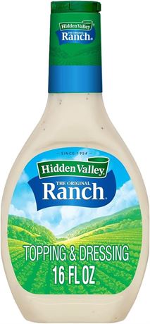 Hidden Valley Original Ranch Dressing, 16 Fluid Ounce Bottle (Pack of 3) by Hidd
