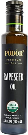 8.4 fl. oz. -PÖDÖR Premium Organic Rapeseed Oil - Cold-Pressed, 100% Natural, Un