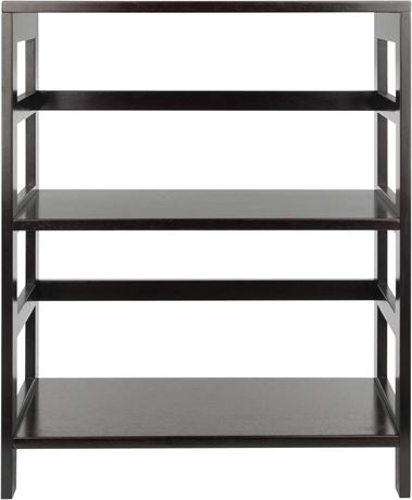 Winsome Wood Leo Model Name Shelving, Small and Large, Espresso