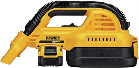 DEWALT 20V MAX Cordless Vacuum Kit, Wet/Dry, Portable, 1/2-Gallon (DCV517M1) , Y