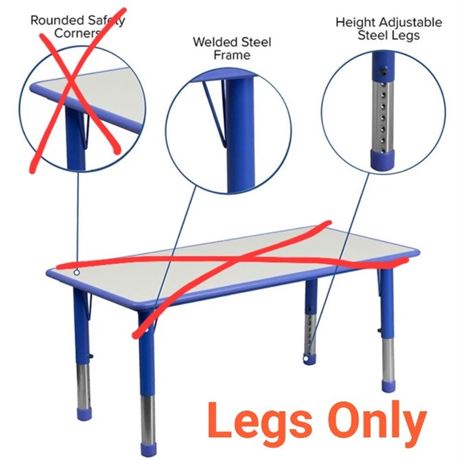 Flash Furniture Replacement Legs - Blue - (See Description and Pictures)