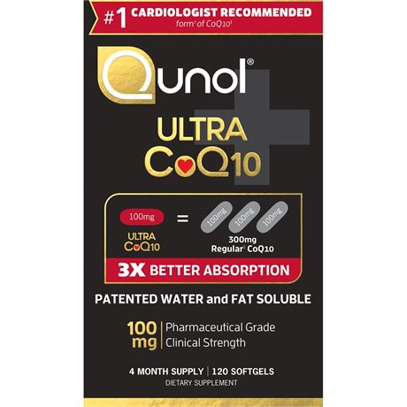 Qunol Ultra CoQ10 Softgels 100mg, 120 Ct | CVS