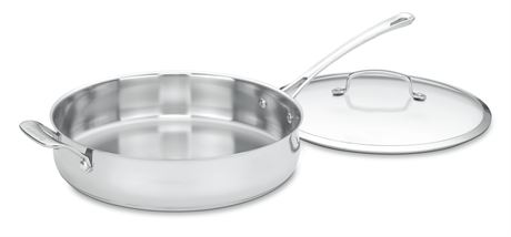 5-quart Capacity - Cuisinart Stainless Steel Saute Pan with Helper Handle