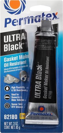 3 OZ - Permatex 82180 Ultra Black RTV Silicone Gasket Maker