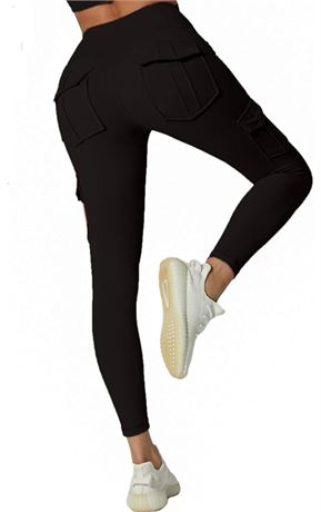 JEGGE High Waist Yoga Leggings with 4 Pockets,Tummy Control Workout Running 4
