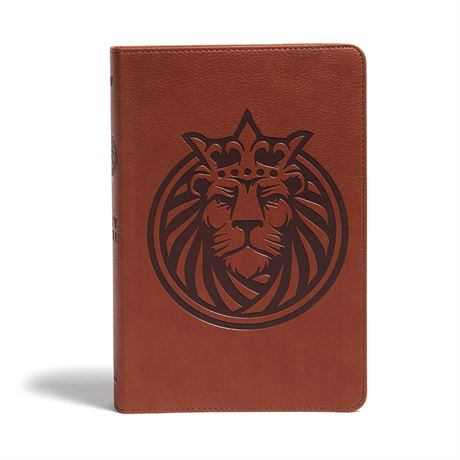 KJV Kids Bible, Lion LeatherTouch: Easy to Use, Red Letter, Ribbon Marker, Stud
