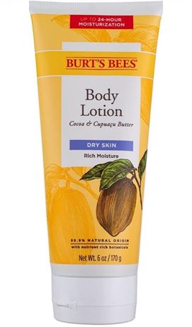 Burt's Bees Body Lotion, for Dry Skin, Cocoa & Cupuacu Butters 6oz