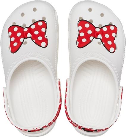 US C5, Crocs Kids' Disney Clog | Mickey Minnie Mouse Shoes, White/Red, 5 US Unis