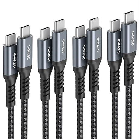 NIMASO USB C to C Cable 4Pack[10ft+6.6ft+3.3ft+1ft], Type C Charger Cord for iPh