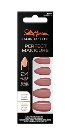 Sally Hansen Salon Effects Perfect Manicure Press on Nails Kit, Rose & Shine