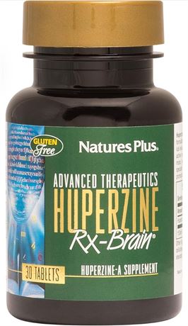 NaturesPlus Huperzine Rx-Brain - 50 mcg, 30 Vegetarian Tablets - Brain Support S