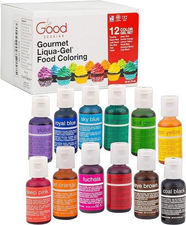 Food Coloring Liqua-Gel 12 PK (9 oz, 264 mL)
