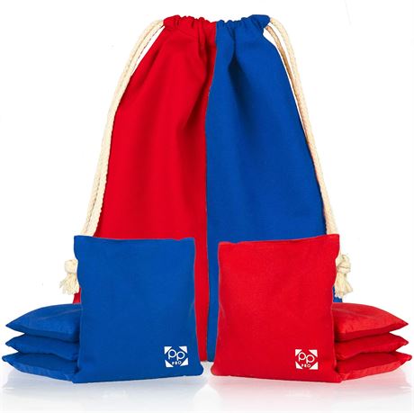 Set of 8 - Professional Cornhole Bags - Regulation All Weather Two Sided Bean Ba