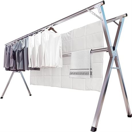 JAUREE 79 Inches Clothes Drying Rack, Stainless Stee...