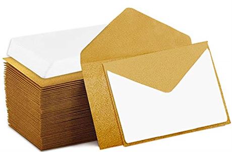140 Mini Envelopes with White Blank Note Cards, Mini ...
