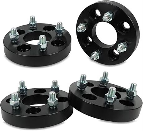 Kessocco 4PCS 4 Lug 1 inch 4x4 Wheel Spacers with 1/2" x20 Studs & 62mm Hub Bore