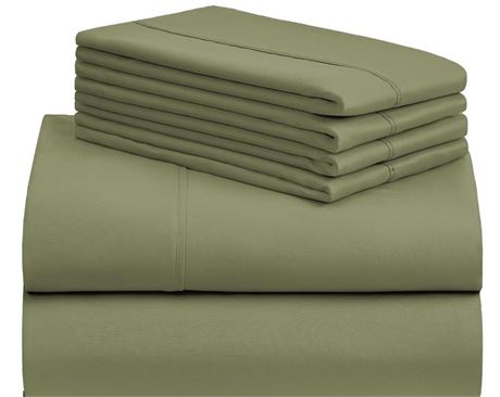 6 PC Queen Sheet Set, Breathable Luxury Bed Sheets