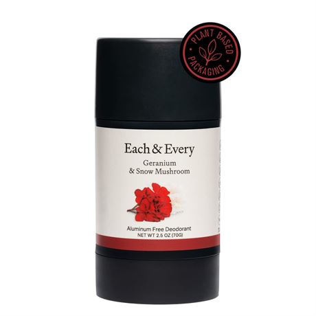 New Each & Every Natural Aluminum-Free Deodorant for Sensitive Skin with Essenti