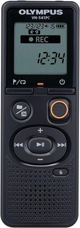 Olympus VN-541PC Series Digital Voice Recorder, Black