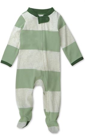 HonestBaby Sleep and Play Footed Pajamas One-Piece Sleeper Jumpsuit Zip-front PJ