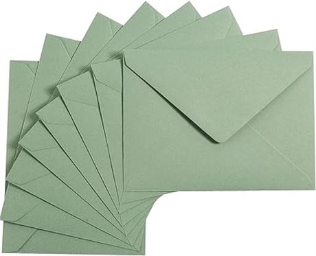 50 Pieces Sage-Green A7 Envelopes Greeting Card Envelopes 5.24 x 7.24 Inches for