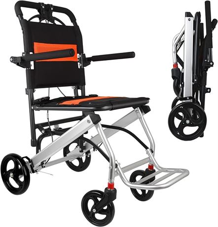 Tripaide Lightweight Transport Travel Wheelchair for Seniors Weight Only 16lbs