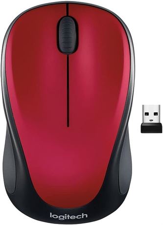 Logitech M317 Wireless Mouse, 2.4 GHz with USB Receiver, 1000 DPI Optical