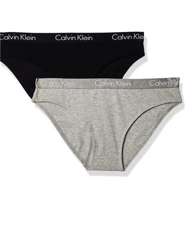 SIZE M, Calvin Klein Womens Motive Cotton Multipack Bikini Panty