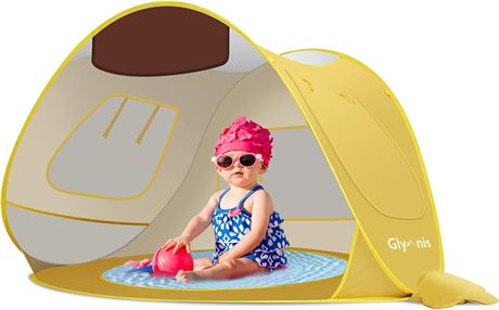 Glymnis Baby Beach Tent Pop Up Beach Shelter with Pool UV Protection UPF 50+ Sun