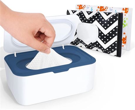 JR Diaper Wipes Dispenser with Lid and Baby Wipes Dispenser Pouch/Wipes Bag, Wip
