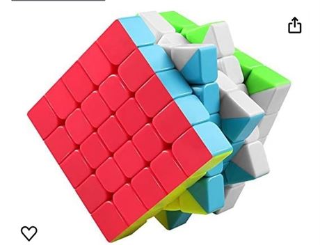 Qiyi 5x5 Speed Cube Stickerless Magic Puzzle Toy Gift for Kids and Adults Challe