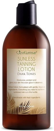 8OZ - Sunless Tanning Lotion Dark Tones | Indoor Self- Tanner | Dark Tanning