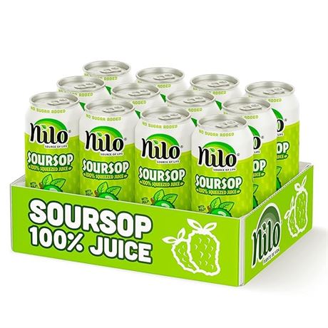 PACK OF 12 NILO Soursop Juice | 100% Real Guanabana Soursop Graviola