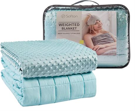 60''x80'' 15Lbs, Queen Size Beds, Weighted Blanket Sleep – Removable Cover, 3.0