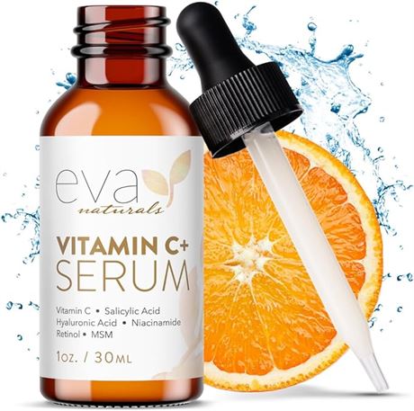 30ml- Eva Naturals Vitamin C Serum Plus With Hyaluronic Acid Serum, Retinol, Nia