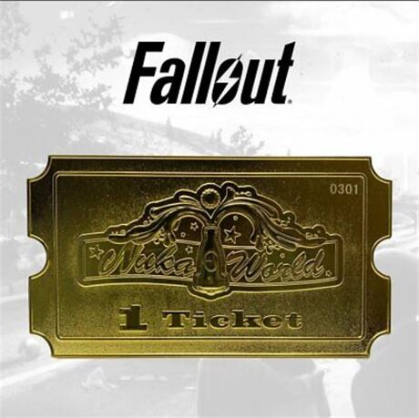 RARE Official Fallout Nuka-cade 24k Gold Plated Ticket Limited to 1997 Worldwide