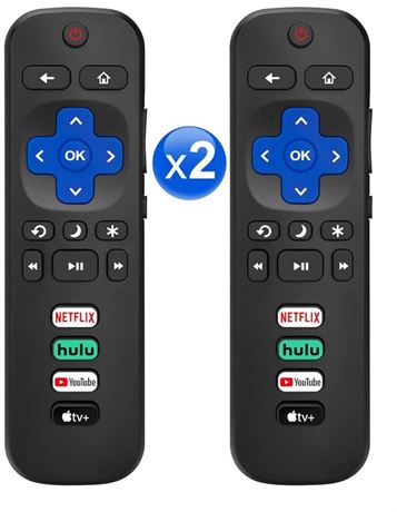 Pack of 2】 for Roku-TV-Remote-Control-Replacement,Compatible with TCL Roku TV/Hi