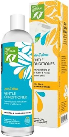 12 Fl Oz - Only Natural Pet Pure and Clean Gentle Grooming Conditioner for Dogs