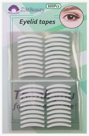 600pcs/300 Pairs Invisible Slim Single-Sided Eyelid Tapes Stickers, Medical-use