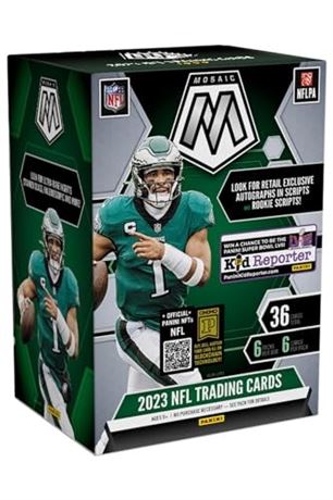 GRADED BY NFL 2023 Panini Mosaic Football Trading Card Blaster Box (36 Cards)