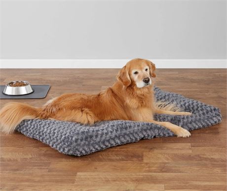 Amazon Basics Pet Dog Bed Pad - 46 x 29 x 4 Inch, Grey Swirl