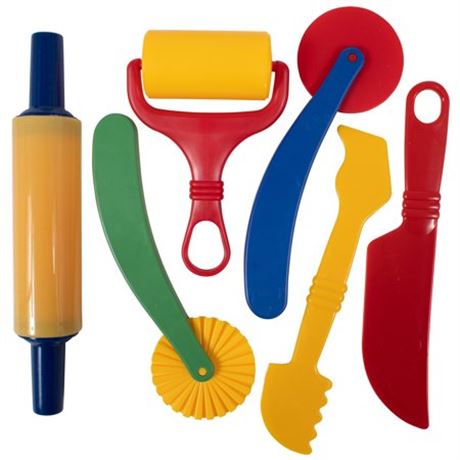 Learning Advantage CE-10011 Ready 2 Learn Dough Tools Multi Color - Set of 6