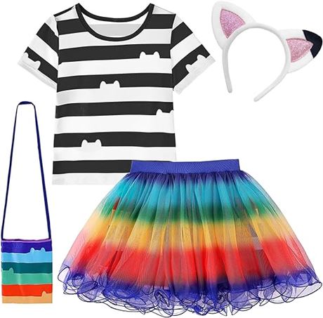 SIZE: 7-8 YEARS CCJRLM Rainbow Tutu Skirt for Girls,Bir...