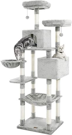 Kilodor Tall Cat Tree, 75inch Cat Tower Multi Level Condo with Large...