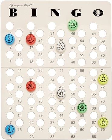 MR CHIPS Professional Bingo Masterboard for Ping Pong Bingo ..