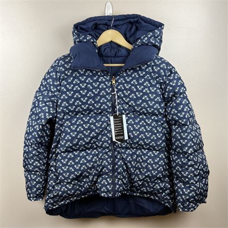 SIZE: L Hill House Edie Puffer Jacket Size Large Navy Blue...