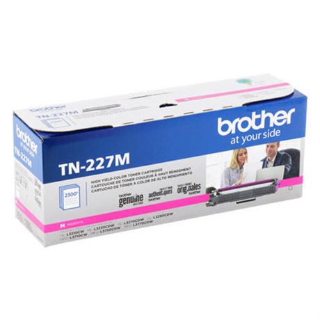 Brother Genuine TN227M High-yield Magenta Printer Toner Cartridge