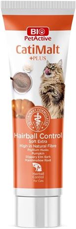 100 ml/ 3.38 fl oz- Bio Pet Active CatiMalt +Plus All Natural Hairball Remedy fo