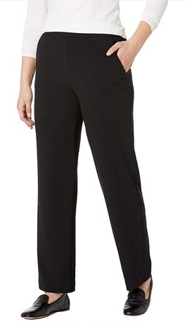 SIZE:12S, Briggs New York Flat Front Pull on Pant With Slimming Solution